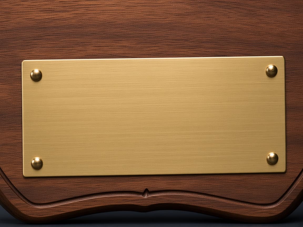 Teacher Appreciation Plaque design concept, blank plate straight on